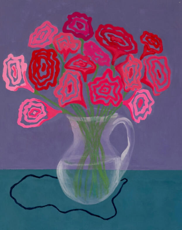 Flores Fucsia - 40x50 cms